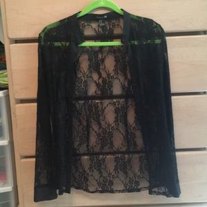 Black lace cardigan